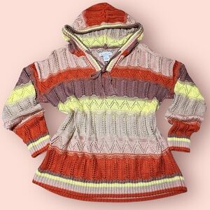 Keren Hart‎ Multicolor Knit Hoodie Sweater M